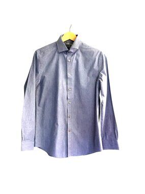 MICHAEL KORS- SOLID Button-Down Shirt Men's Neck Sz15.5 Business Casual- MEDIUM